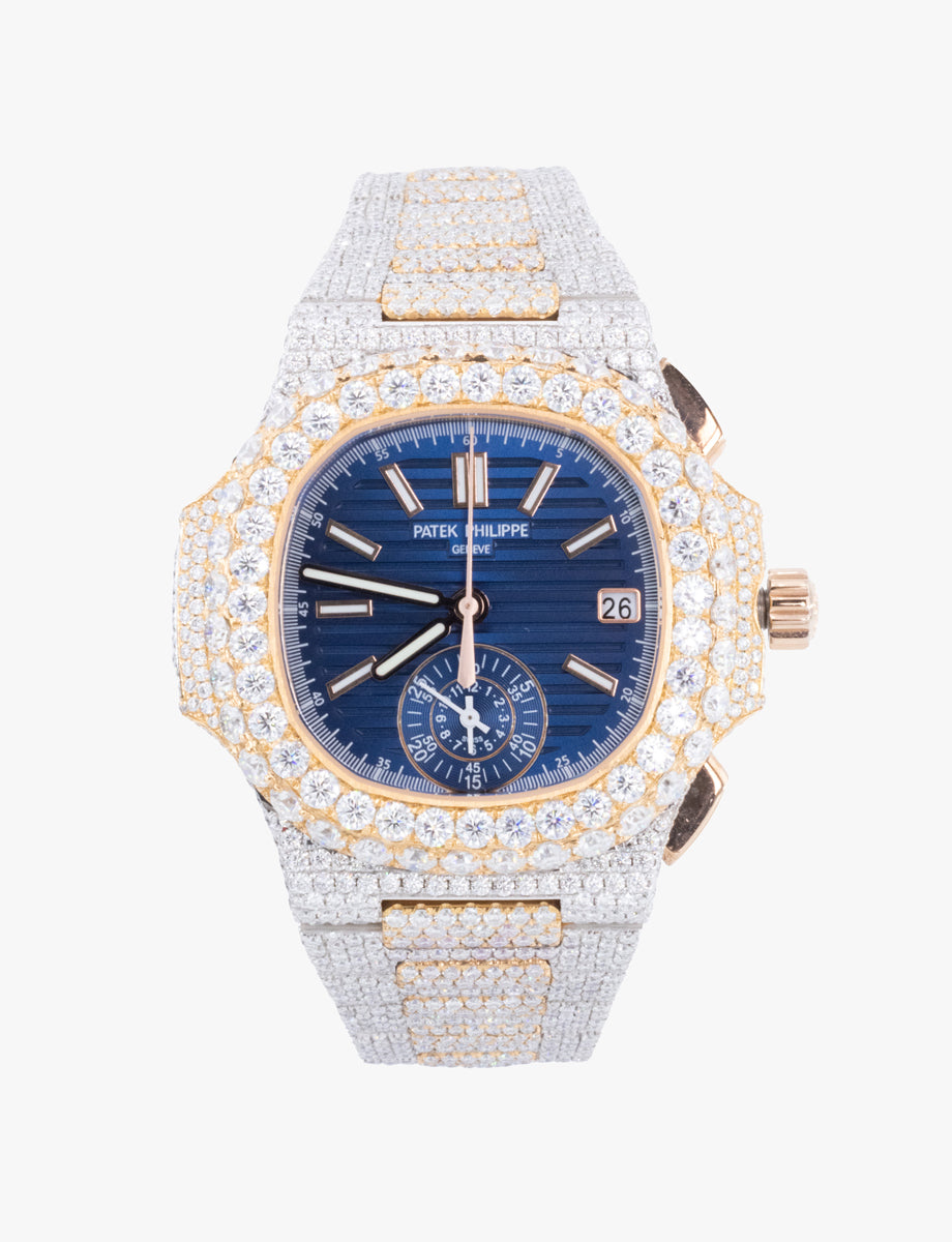 Luxury Men Watches Iced Out Moissanite Diamonds Watch Automatic Setting Hip Hop Stylish Labor Cost For Each Diamond