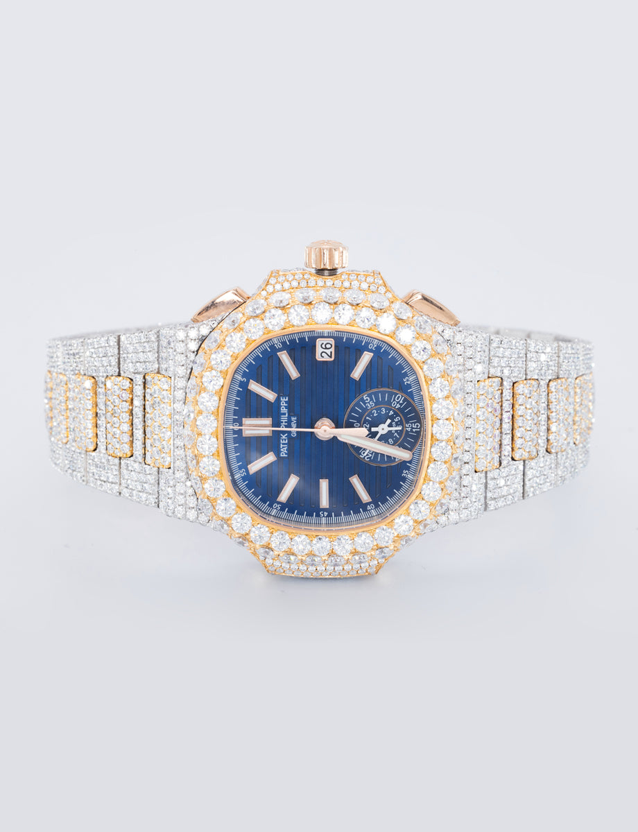 Luxury Men Watches Iced Out Moissanite Diamonds Watch Automatic Setting Hip Hop Stylish Labor Cost For Each Diamond