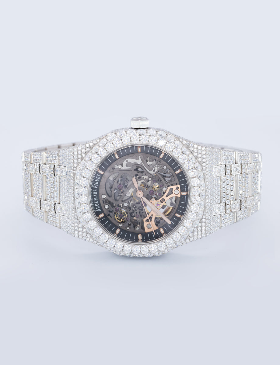 Luxury Customize Iced Out VVS Moissanite Diamond Hip-Hop Mechanical Watch Rapper Watch