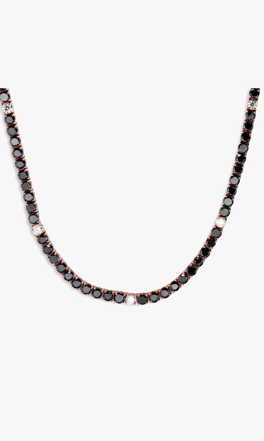 Tennis Chain With Black Diamonds