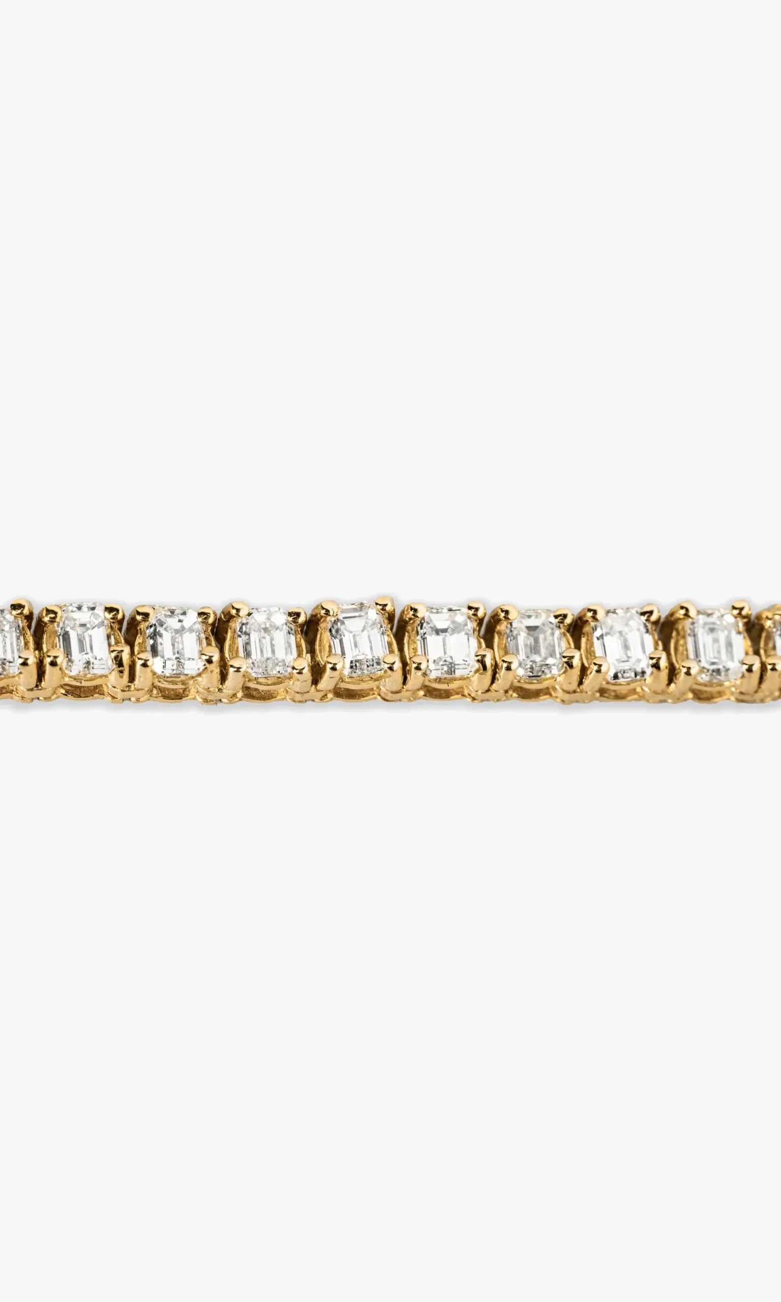 Yellow Gold Emerald Tennis Chain