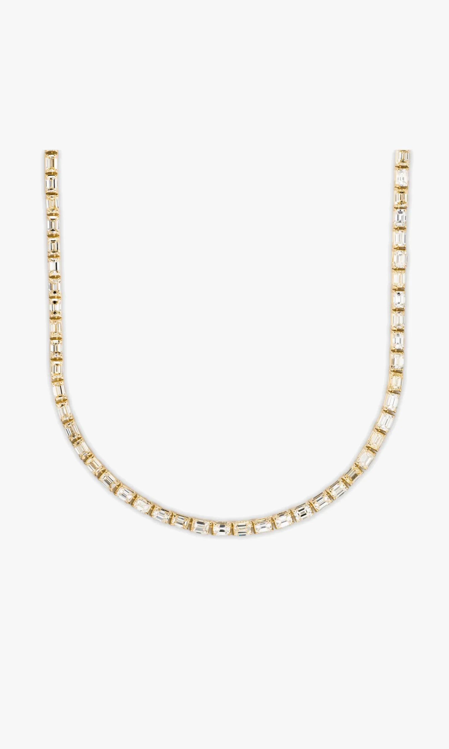 Yellow Gold Emerald Tennis Chain