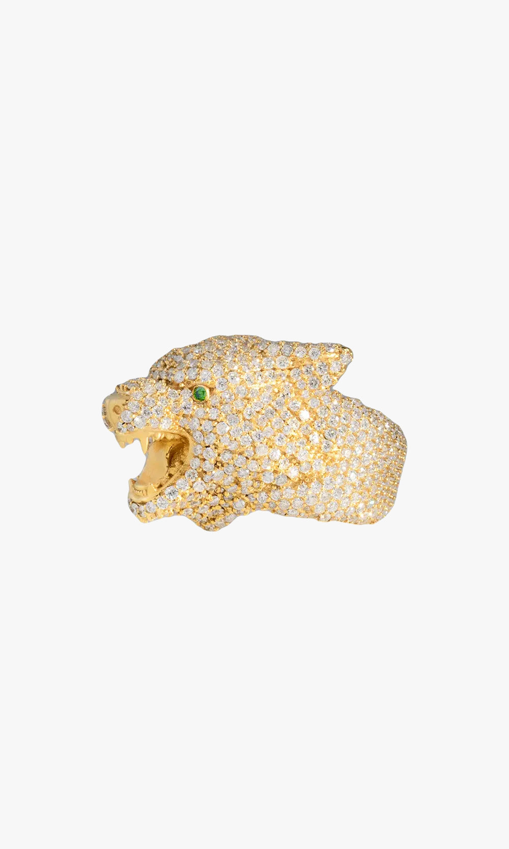 Wolf Ring With Diamonds