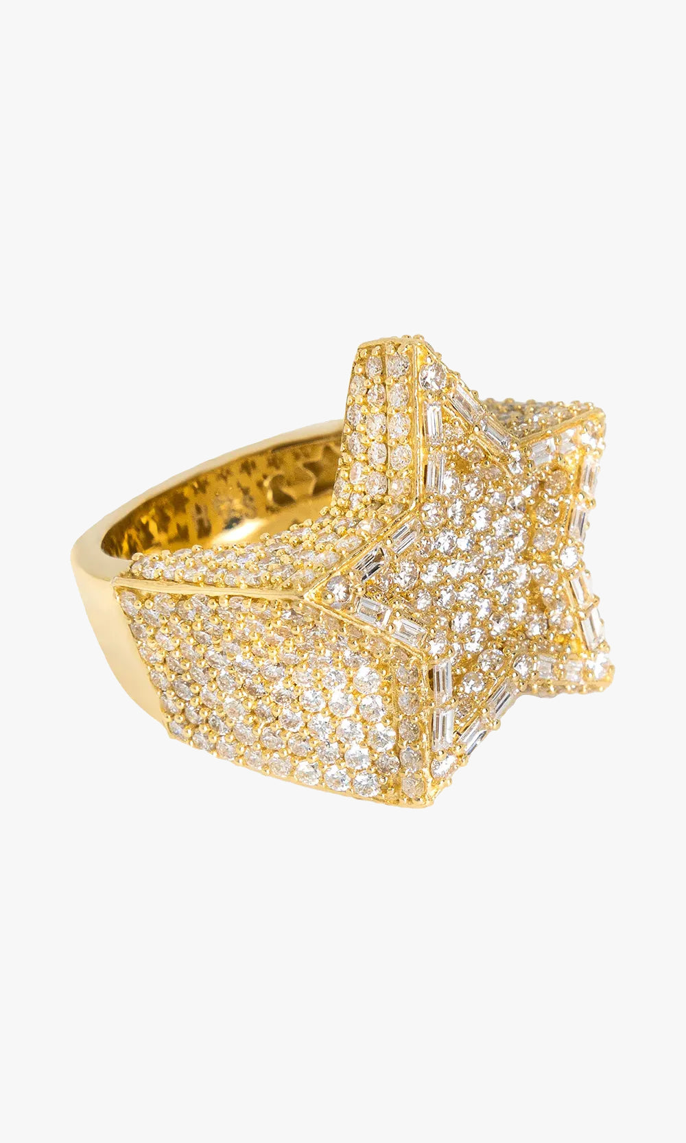 Star Ring With Diamonds And Baguettes