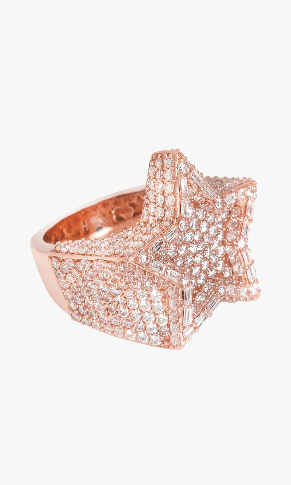 Star Ring With Diamonds And Baguettes