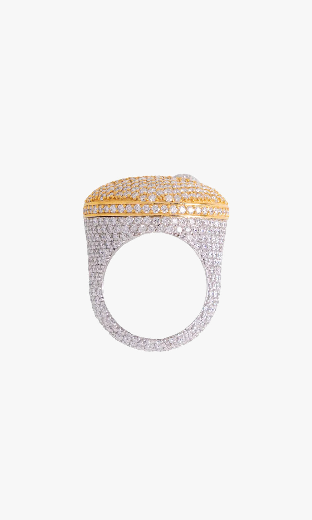 Sad Face Emoji Ring For Men With Diamonds